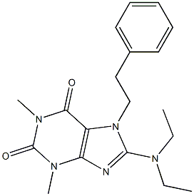 8-(diethylamino)-1,3-dimethyl-7-(2-phenylethyl)-3,7-dihydro-1H-purine-2,6-dione