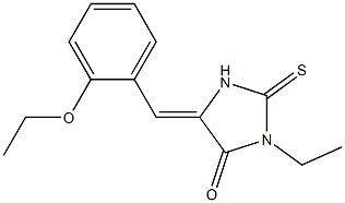 5-(2-ethoxybenzylidene)-3-ethyl-2-thioxoimidazolidin-4-one Structure