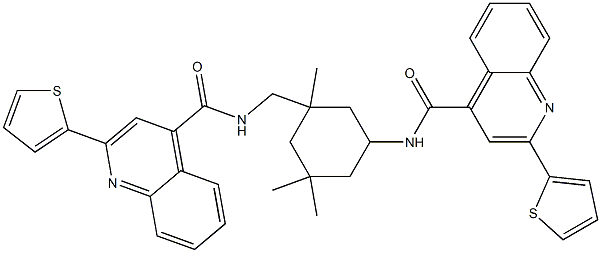 2-(2-thienyl)-N-{3,3,5-trimethyl-5-[({[2-(2-thienyl)-4-quinolinyl]carbonyl}amino)methyl]cyclohexyl}-4-quinolinecarboxamide Structure