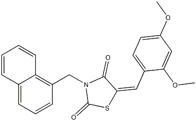 5-(2,4-dimethoxybenzylidene)-3-(1-naphthylmethyl)-1,3-thiazolidine-2,4-dione Struktur