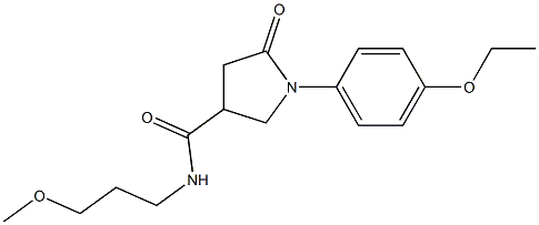 1-(4-ethoxyphenyl)-N-(3-methoxypropyl)-5-oxopyrrolidine-3-carboxamide Structure