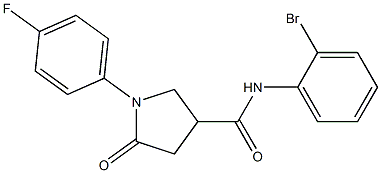 N-(2-bromophenyl)-1-(4-fluorophenyl)-5-oxo-3-pyrrolidinecarboxamide