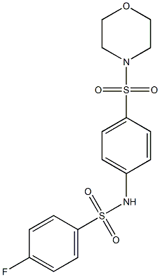  4-fluoro-N-[4-(4-morpholinylsulfonyl)phenyl]benzenesulfonamide