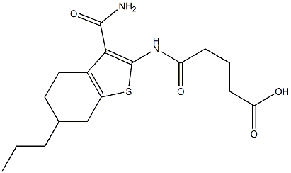  5-{[3-(aminocarbonyl)-6-propyl-4,5,6,7-tetrahydro-1-benzothien-2-yl]amino}-5-oxopentanoic acid