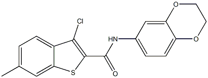 3-chloro-N-(2,3-dihydro-1,4-benzodioxin-6-yl)-6-methyl-1-benzothiophene-2-carboxamide