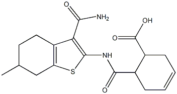 6-({[3-(aminocarbonyl)-6-methyl-4,5,6,7-tetrahydro-1-benzothien-2-yl]amino}carbonyl)-3-cyclohexene-1-carboxylic acid|