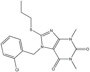 7-(2-chlorobenzyl)-1,3-dimethyl-8-(propylthio)-3,7-dihydro-1H-purine-2,6-dione|