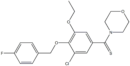 4-{3-chloro-5-ethoxy-4-[(4-fluorobenzyl)oxy]benzothioyl}morpholine