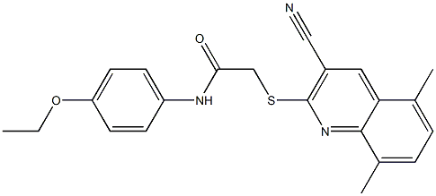 2-[(3-cyano-5,8-dimethylquinolin-2-yl)sulfanyl]-N-[4-(ethyloxy)phenyl]acetamide