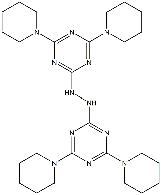 2-{2-[4,6-di(1-piperidinyl)-1,3,5-triazin-2-yl]hydrazino}-4,6-di(1-piperidinyl)-1,3,5-triazine,,结构式