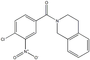 2-{4-chloro-3-nitrobenzoyl}-1,2,3,4-tetrahydroisoquinoline 化学構造式
