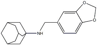 N-(1,3-benzodioxol-5-ylmethyl)-1-adamantanamine Structure