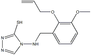 4-{[2-(allyloxy)-3-methoxybenzyl]amino}-4H-1,2,4-triazol-3-yl hydrosulfide Struktur