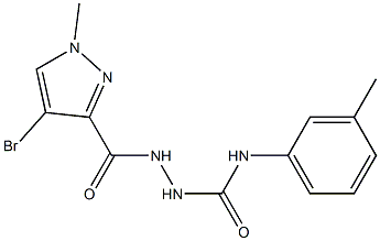  2-[(4-bromo-1-methyl-1H-pyrazol-3-yl)carbonyl]-N-(3-methylphenyl)hydrazinecarboxamide