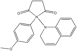 1-(4-methoxyphenyl)-3-octahydro-1(2H)-quinolinyl-2,5-pyrrolidinedione 化学構造式