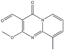9-methyl-2-(methyloxy)-4-oxo-4H-pyrido[1,2-a]pyrimidine-3-carbaldehyde Structure