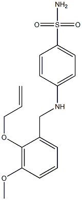 4-{[2-(allyloxy)-3-methoxybenzyl]amino}benzenesulfonamide Struktur