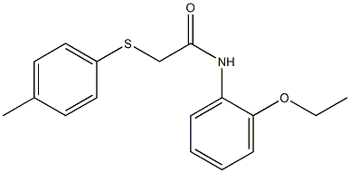 N-(2-ethoxyphenyl)-2-[(4-methylphenyl)sulfanyl]acetamide Structure