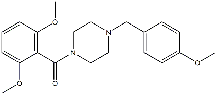 1-(2,6-dimethoxybenzoyl)-4-(4-methoxybenzyl)piperazine Structure