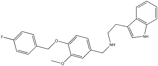 N-{4-[(4-fluorobenzyl)oxy]-3-methoxybenzyl}-N-[2-(1H-indol-3-yl)ethyl]amine