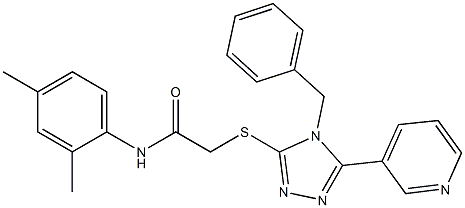 N-(2,4-dimethylphenyl)-2-{[4-(phenylmethyl)-5-pyridin-3-yl-4H-1,2,4-triazol-3-yl]sulfanyl}acetamide