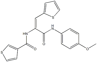  N-[1-[(4-methoxyanilino)carbonyl]-2-(2-thienyl)vinyl]-3-thiophenecarboxamide