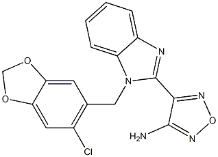 4-{1-[(6-chloro-1,3-benzodioxol-5-yl)methyl]-1H-benzimidazol-2-yl}-1,2,5-oxadiazol-3-amine