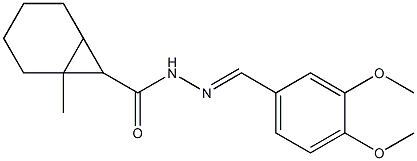 N'-(3,4-dimethoxybenzylidene)-1-methylbicyclo[4.1.0]heptane-7-carbohydrazide|