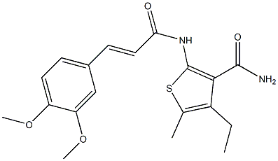 2-{[3-(3,4-dimethoxyphenyl)acryloyl]amino}-4-ethyl-5-methyl-3-thiophenecarboxamide