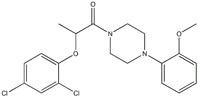 1-[2-(2,4-dichlorophenoxy)propanoyl]-4-(2-methoxyphenyl)piperazine Struktur