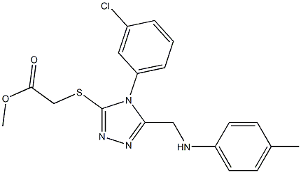 methyl {[4-(3-chlorophenyl)-5-(4-toluidinomethyl)-4H-1,2,4-triazol-3-yl]sulfanyl}acetate Struktur