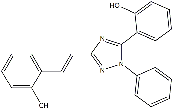 2-{3-[2-(2-hydroxyphenyl)vinyl]-1-phenyl-1H-1,2,4-triazol-5-yl}phenol,,结构式