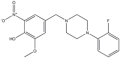 4-{[4-(2-fluorophenyl)-1-piperazinyl]methyl}-2-nitro-6-methoxyphenol