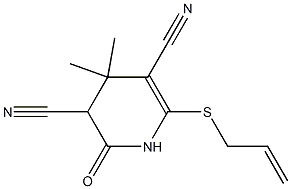 6-(allylsulfanyl)-4,4-dimethyl-2-oxo-1,2,3,4-tetrahydro-3,5-pyridinedicarbonitrile|