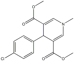 dimethyl 4-(4-chlorophenyl)-1-methyl-1,4-dihydro-3,5-pyridinedicarboxylate 化学構造式