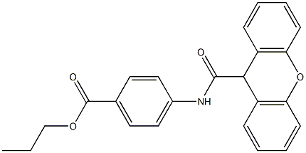 propyl 4-[(9H-xanthen-9-ylcarbonyl)amino]benzoate 结构式