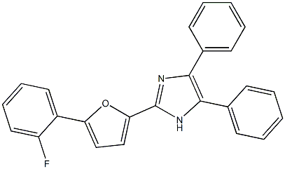 2-[5-(2-fluorophenyl)-2-furyl]-4,5-diphenyl-1H-imidazole Struktur