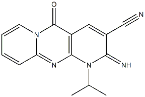 2-imino-1-isopropyl-5-oxo-1,5-dihydro-2H-dipyrido[1,2-a:2,3-d]pyrimidine-3-carbonitrile Structure