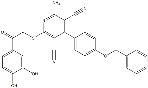 2-amino-4-[4-(benzyloxy)phenyl]-6-{[2-(3,4-dihydroxyphenyl)-2-oxoethyl]sulfanyl}-3,5-pyridinedicarbonitrile
