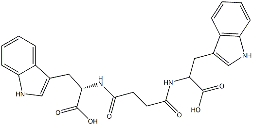 N-(4-{[1-carboxy-2-(1H-indol-3-yl)ethyl]amino}-4-oxobutanoyl)tryptophan,,结构式
