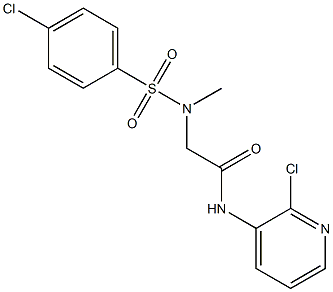 2-[[(4-chlorophenyl)sulfonyl](methyl)amino]-N-(2-chloro-3-pyridinyl)acetamide,,结构式