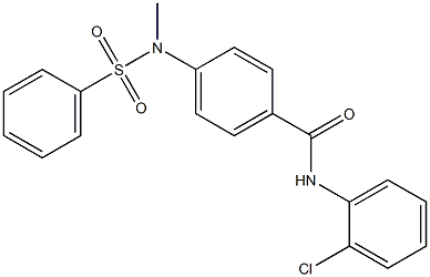 N-(2-chlorophenyl)-4-[methyl(phenylsulfonyl)amino]benzamide,,结构式
