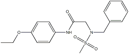  2-[benzyl(methylsulfonyl)amino]-N-(4-ethoxyphenyl)acetamide