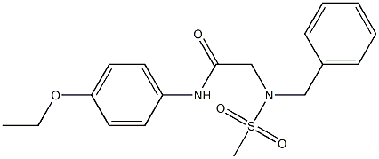 2-[benzyl(methylsulfonyl)amino]-N-(4-ethoxyphenyl)acetamide