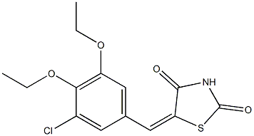 5-(3-chloro-4,5-diethoxybenzylidene)-1,3-thiazolidine-2,4-dione Structure