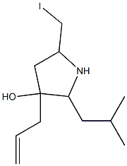 3-allyl-5-(iodomethyl)-2-isobutyl-3-pyrrolidinol