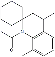 1-acetyl-4,8-dimethyl-1,2,3,4-tetrahydrospiro(quinoline-2,1'-cyclohexane) 化学構造式