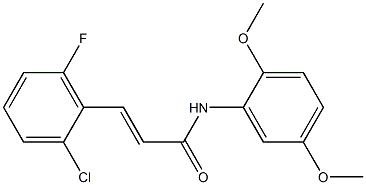3-(2-chloro-6-fluorophenyl)-N-(2,5-dimethoxyphenyl)acrylamide 结构式
