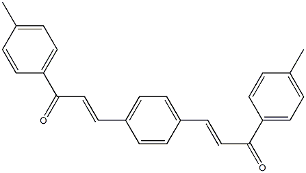 1-(4-methylphenyl)-3-{4-[3-(4-methylphenyl)-3-oxo-1-propenyl]phenyl}-2-propen-1-one Struktur