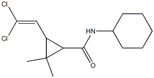 N-cyclohexyl-3-(2,2-dichlorovinyl)-2,2-dimethylcyclopropanecarboxamide Structure